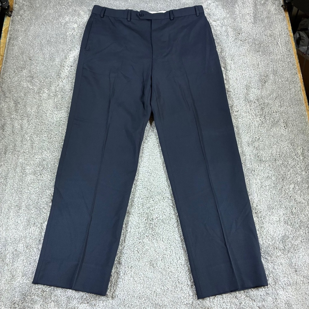Brooks Brothers 100% Wool 346 Mens Pants 38x32 Navy Blue Trousers Business New